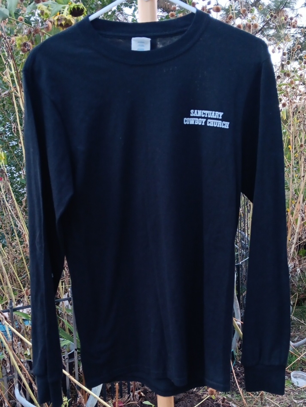 Sanctuary Cowboy Church Black Long-Sleeve Tee